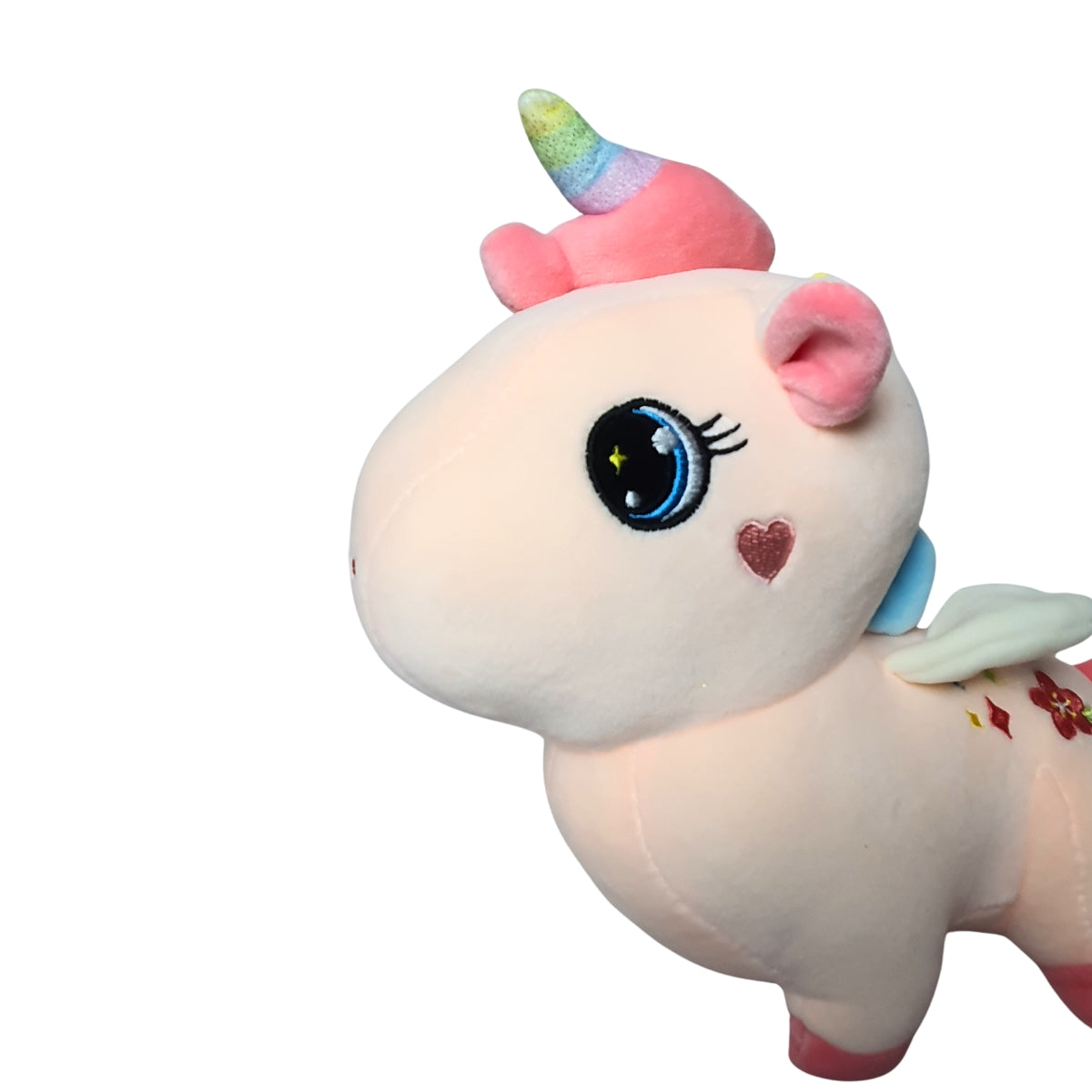 Unicórnio Rosa Claro de Pelúcia - Amigos do Coração - DM Toys Unicórnio Rosa Claro de Pelúcia - Amigos do Coração - DM Toys
